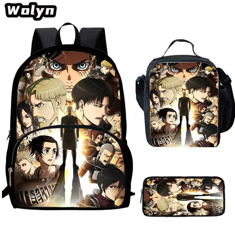 Attack On Anime Titan 3 piece School Set