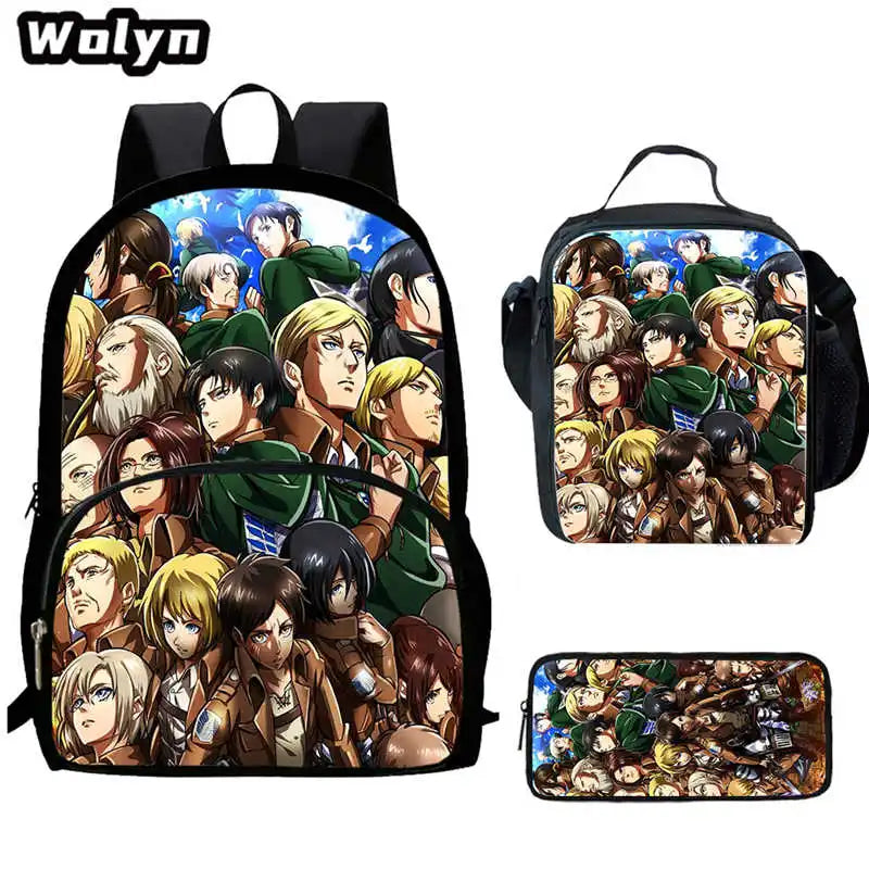 Attack On Anime Titan 3 piece School Set