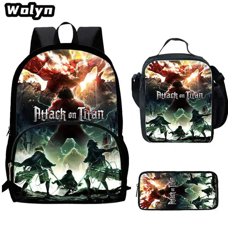 Attack On Anime Titan 3 piece School Set