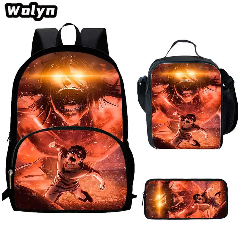 Attack On Anime Titan 3 piece School Set