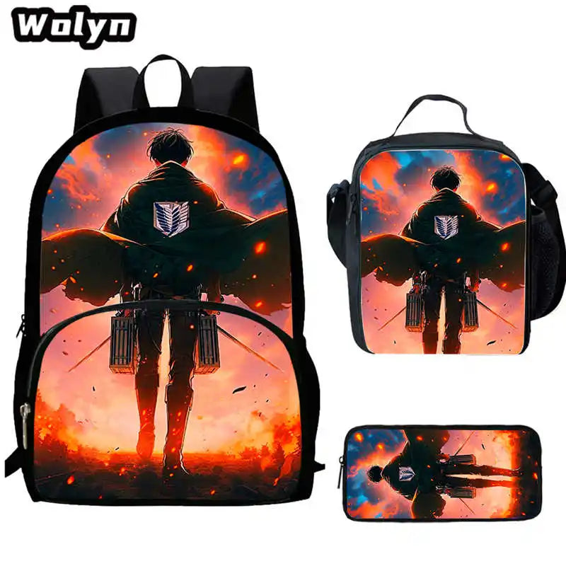 Attack On Anime Titan 3 piece School Set
