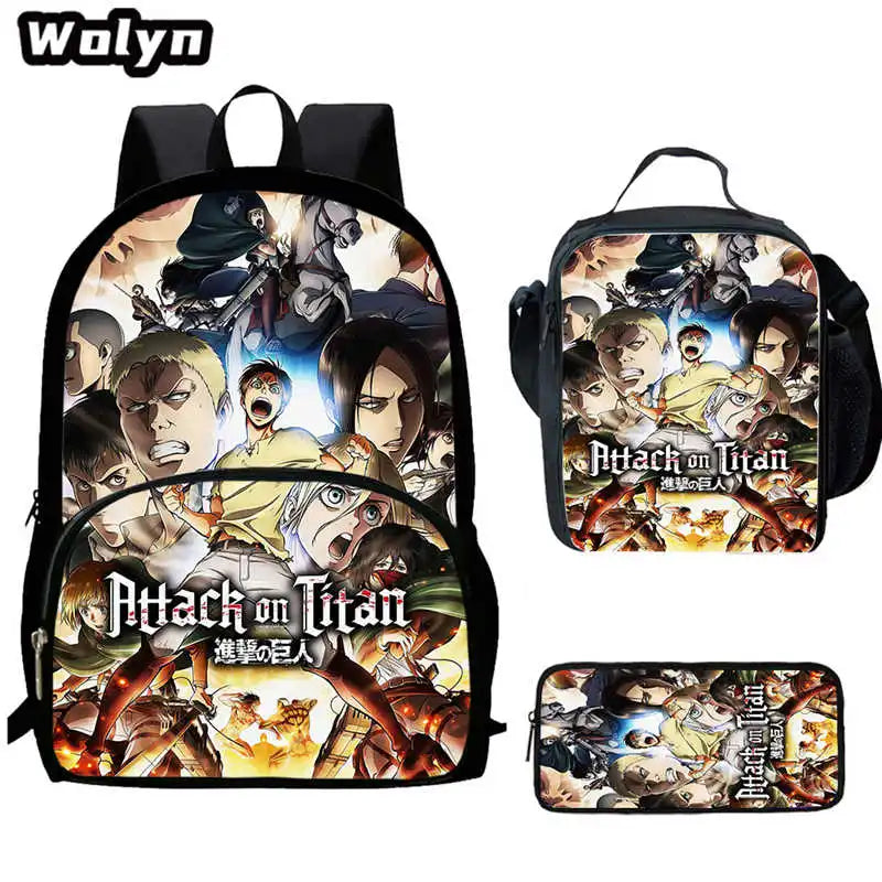 Attack On Anime Titan 3 piece School Set