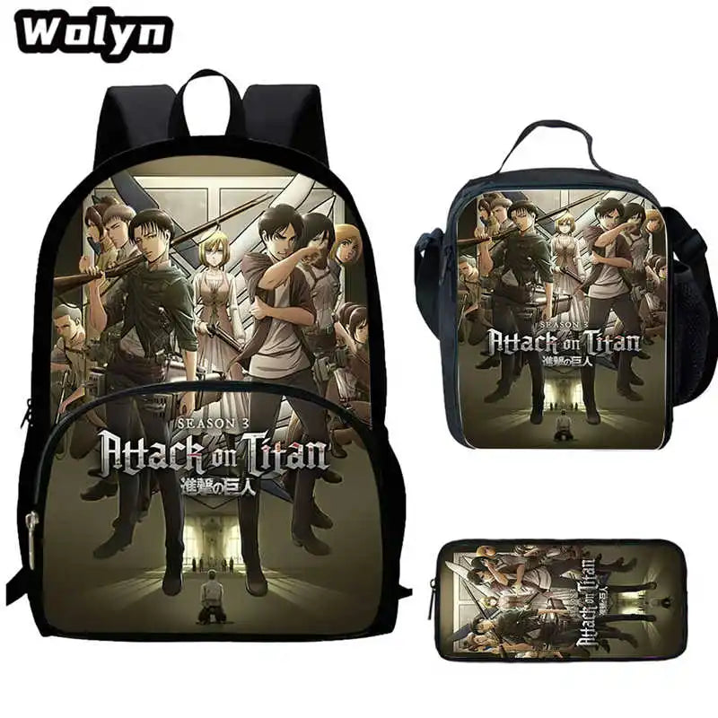 Attack On Anime Titan 3 piece School Set