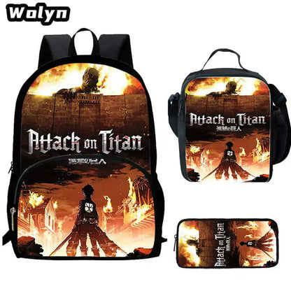 Attack On Anime Titan 3 piece School Set