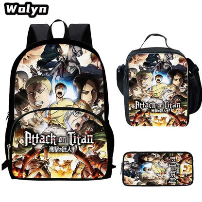 Attack On Anime Titan 3 piece School Set